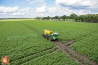 Aardappelen spuiten met Dammann Trac 3200 zelfrijdende spuit