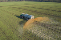 Bemesten in het voorjaar bij van den Borne aardappelen